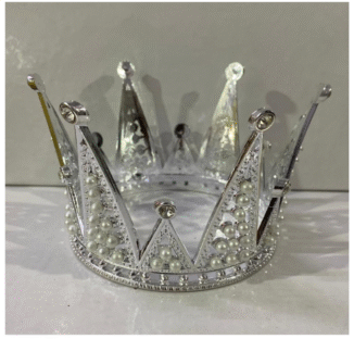 Silver Crown – Premium Cake Topper