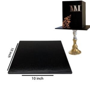 10 Inch Black Square Base