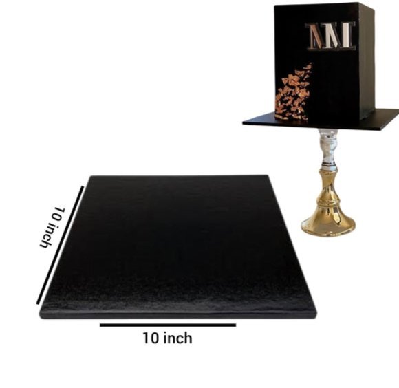 10 Inch Black Square Base